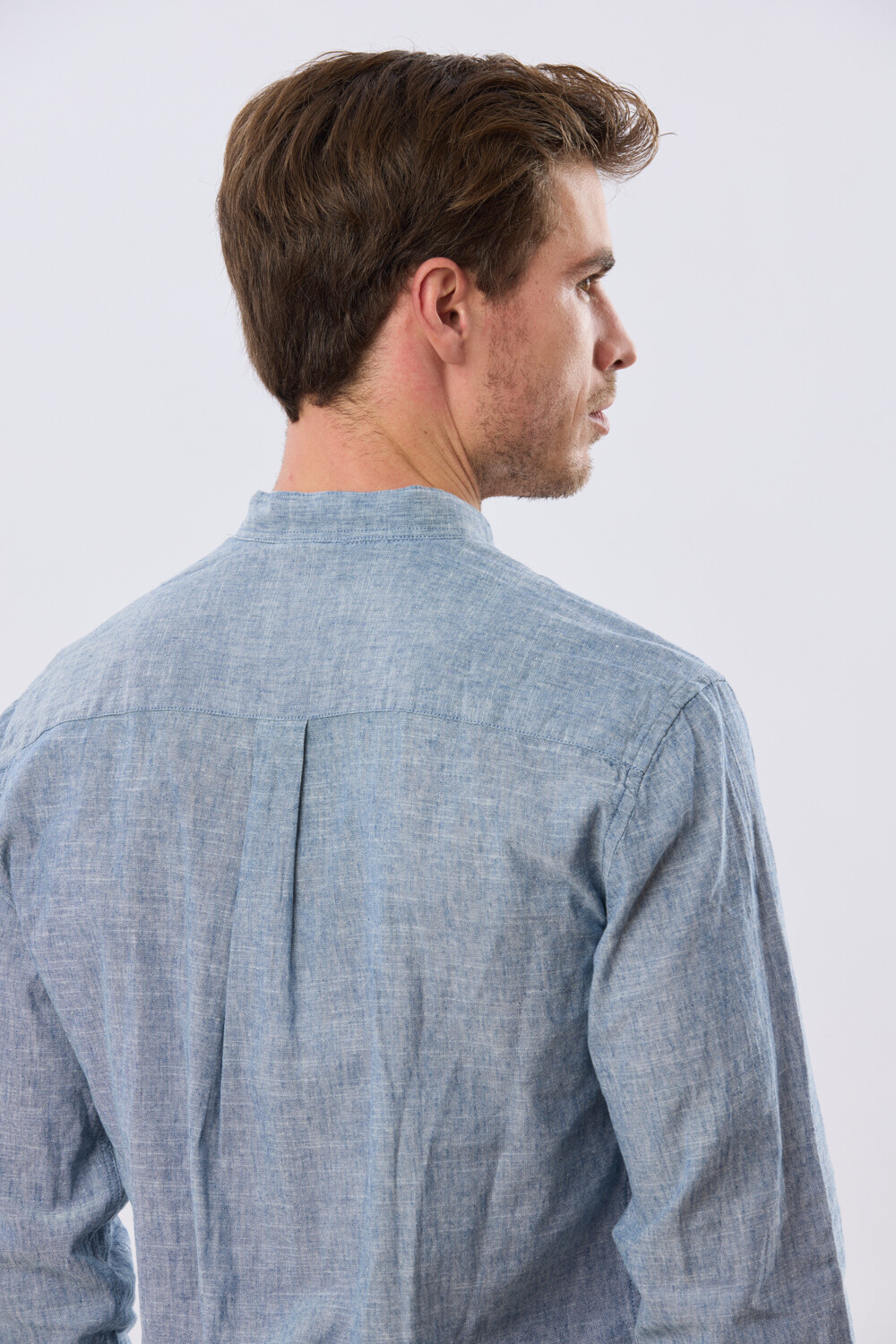 CAMISA LINO CUELLO MAO Denim