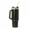 Jarra Vaso Terminico 1200ml Ac Inox y sorbete en Ac inox Negro