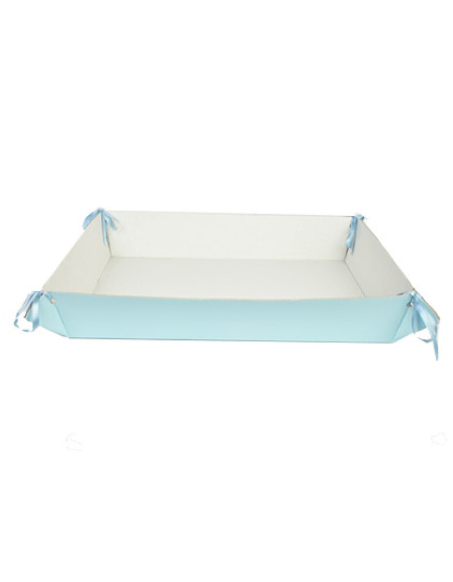 Bandeja baby shower 41x33x8 cm - PERLATO CELESTE 