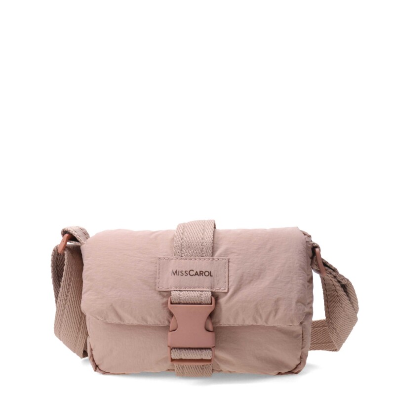 Bolso Miss Carol Kima Con Logo Beige