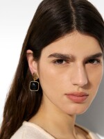 Pendientes Con Piedra marron