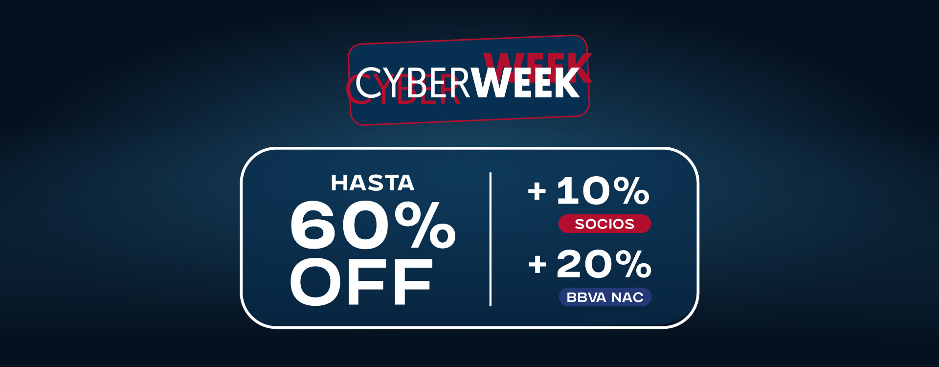 CYBER WEEK HASTA 60% OFF