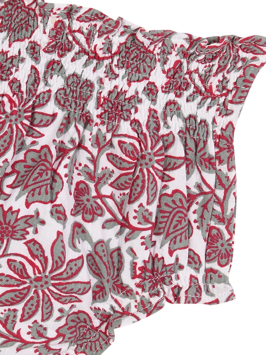 Bombacho Estampado Flores Blanco Roto