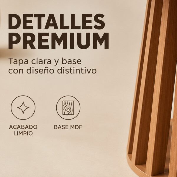 Mesa Comedor ComboHome Lavanda Redonda Diseño Laqueada 105Cm Color Blanco