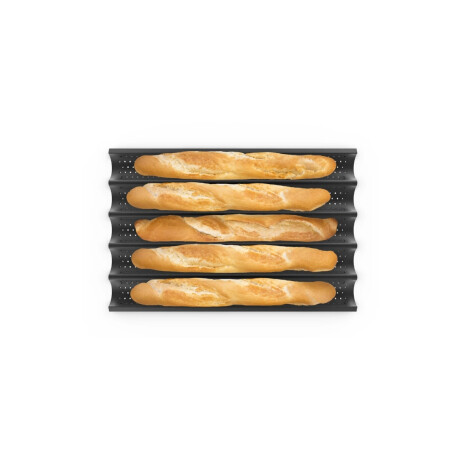 Bandeja Perforada para Panaderia de 5 Canales de Aluminio Antiadherente 60 x 40 cm Bandeja Perforada para Panaderia de 5 Canales de Aluminio Antiadherente 60 x 40 cm
