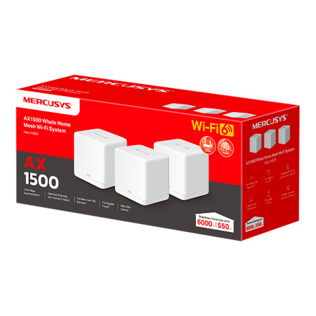 Access Point Mercusys Halo H60X 2,4GHZ/5GHZ AX1500 Pack X3 001
