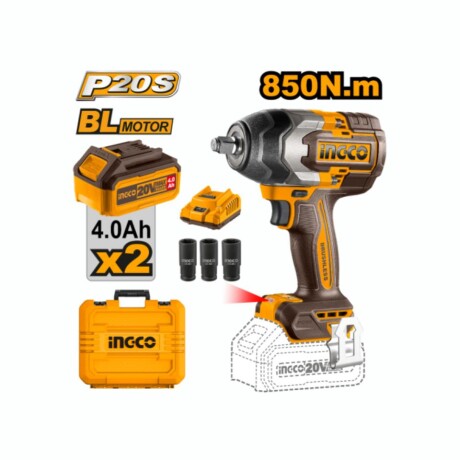 Llave De Impacto A Batería INGCO CIWLI2085 850NM Con Valija Llave De Impacto A Batería INGCO CIWLI2085 850NM Con Valija