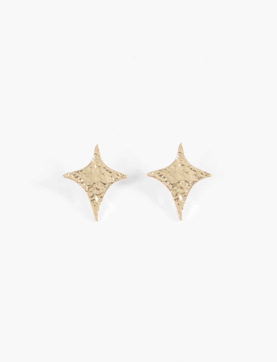 Caravanas estrella texture - dorado 