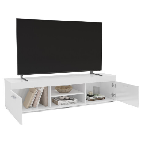 RACK EMILIA PARA TV HASTA 55 PULGADAS 2 PUERTAS BLANCO