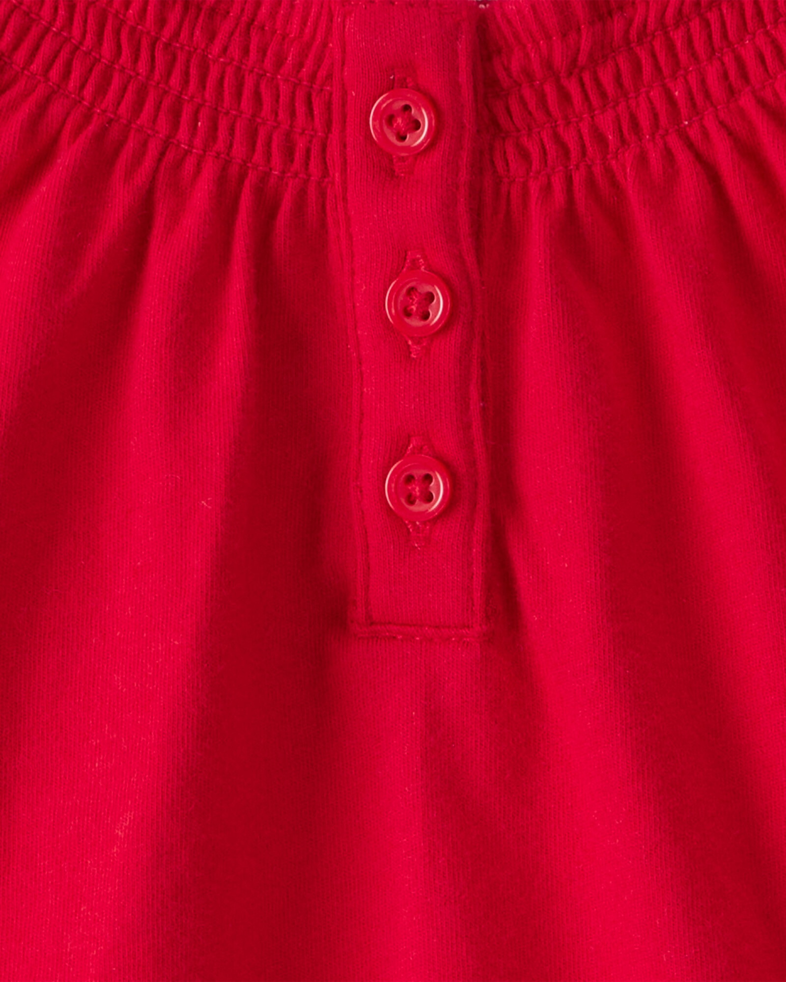 Blusa de algodón, manga larga, roja Sin color