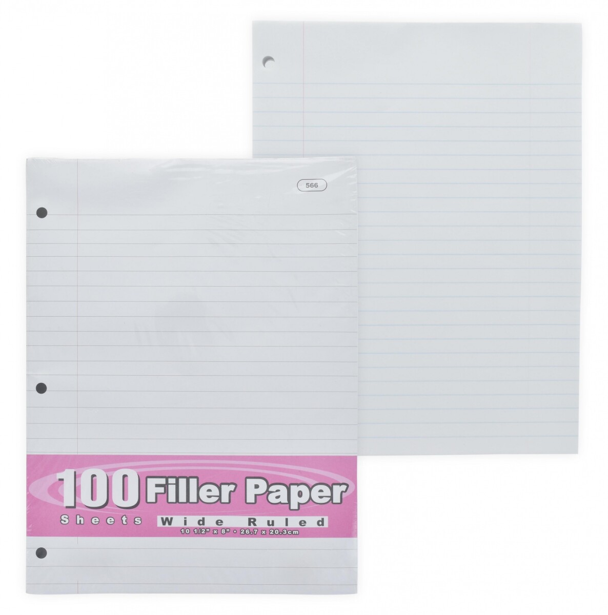 HOJAS DE DEBERES X100PCS 26.7C20.3CM MARGEN ROJO 16943 Q36 