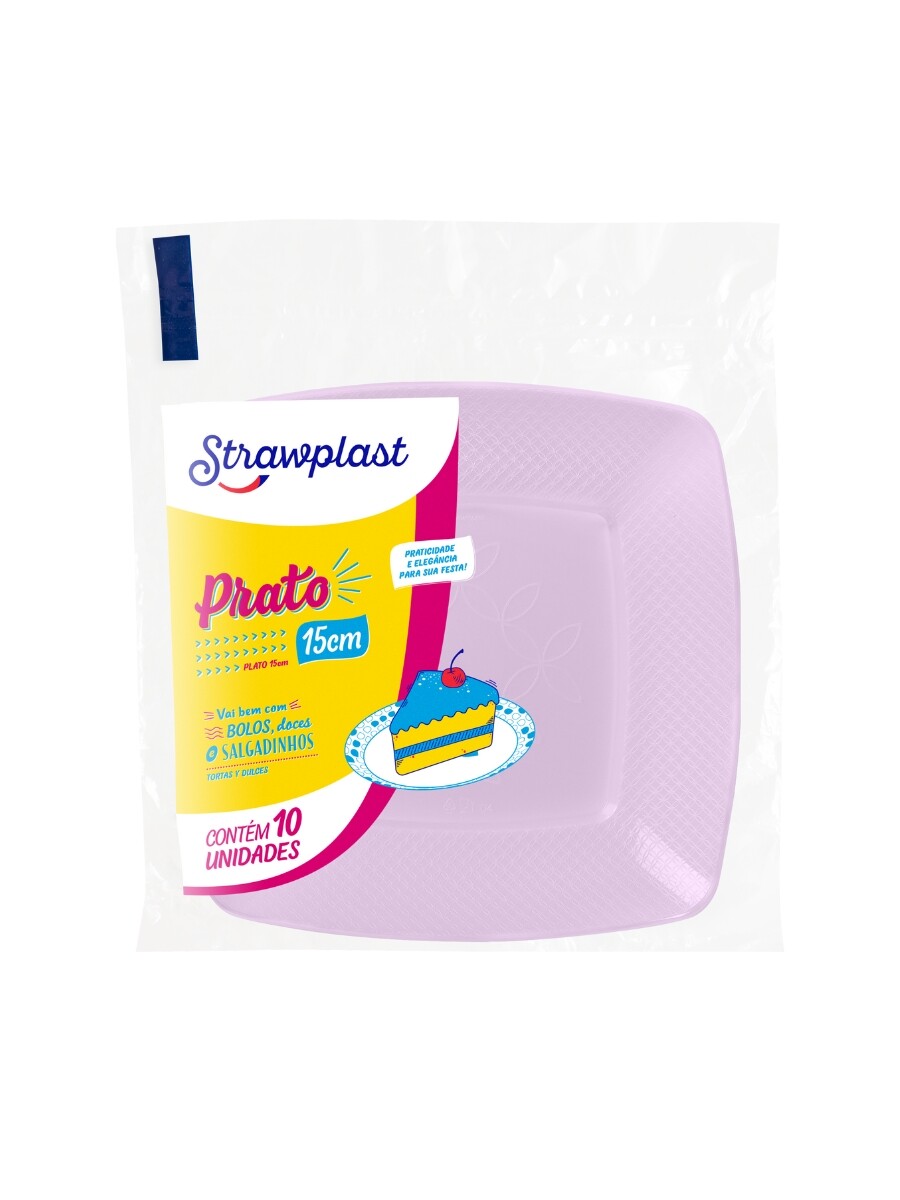 PLATOS CUADRADOS 15cm lila