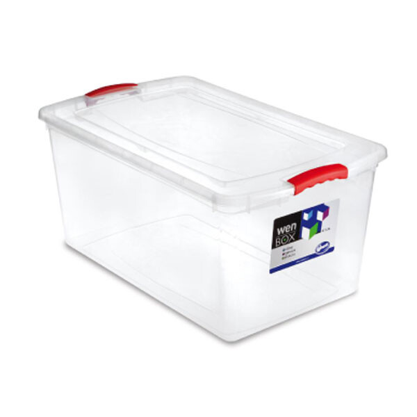 CAJA PLASTICA WENBOX 61 LTS. TRANSPARENTE 66X39X31 CM. (390) TRANSPARENTE