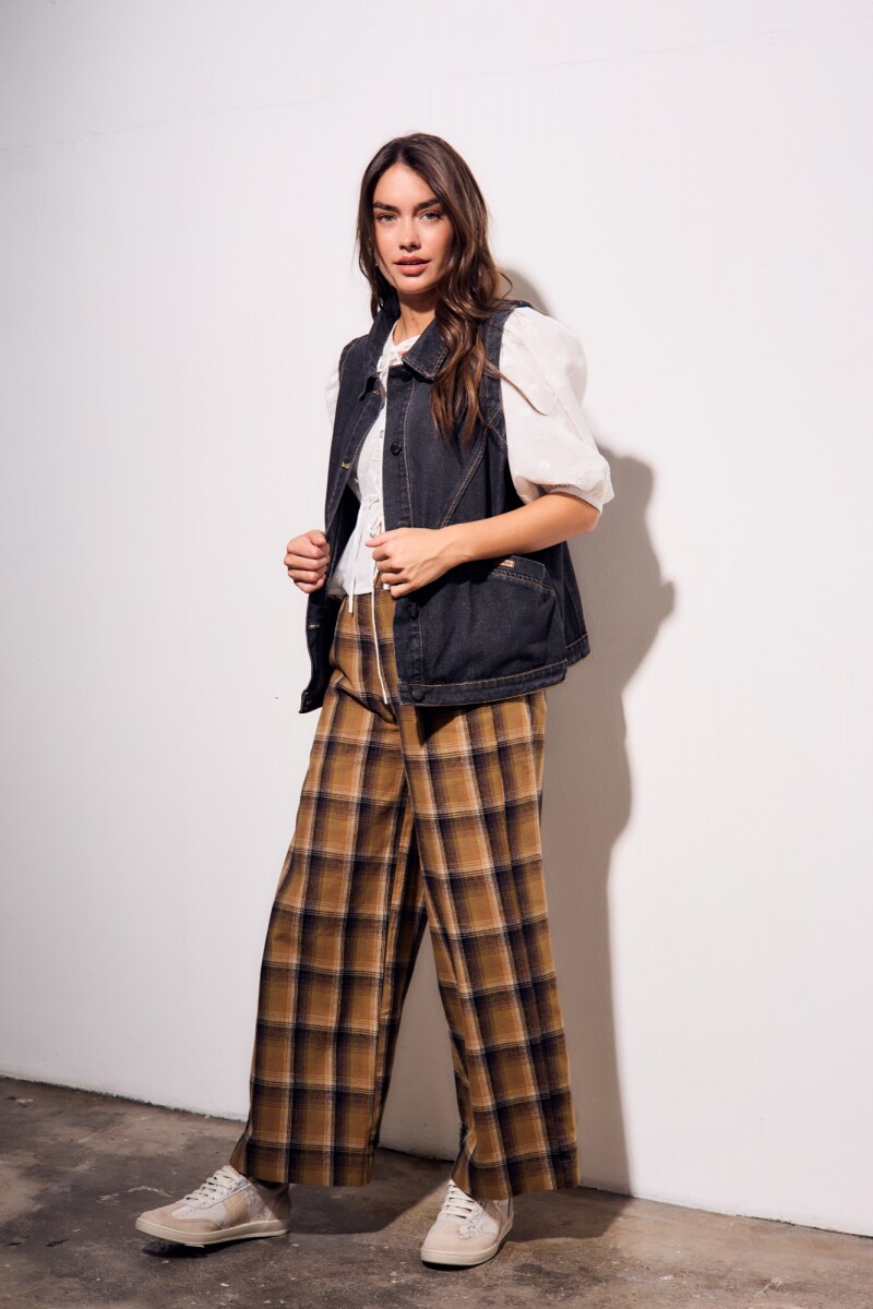 Chaleco Denim Jean Gris