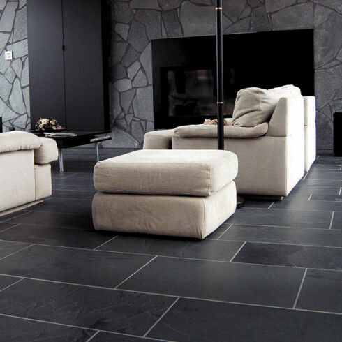 Piedra Natural Negra 30X60Cm Piso Pared Interior Exterior 000
