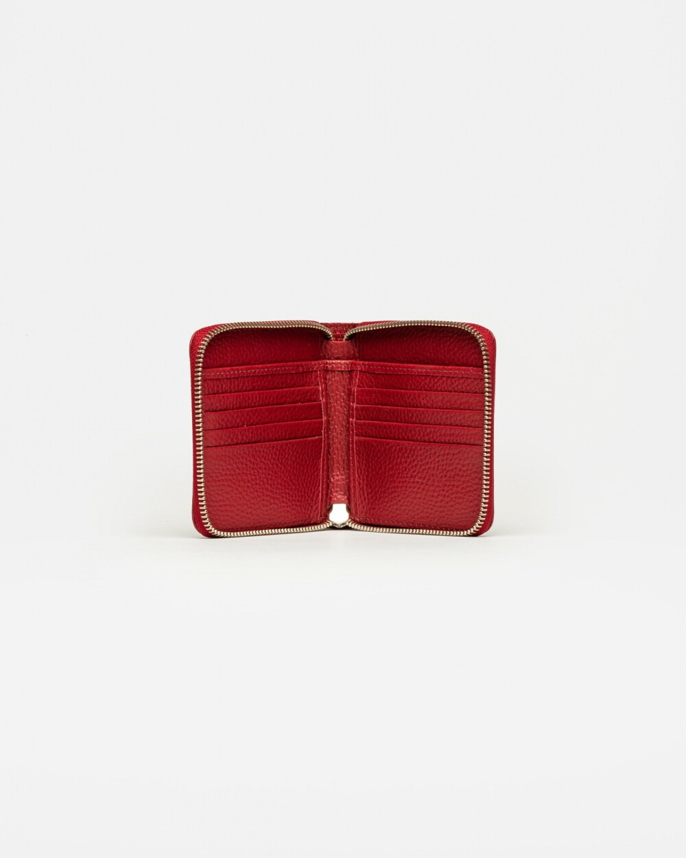 Billetera Paz en cuero graneado Rojo