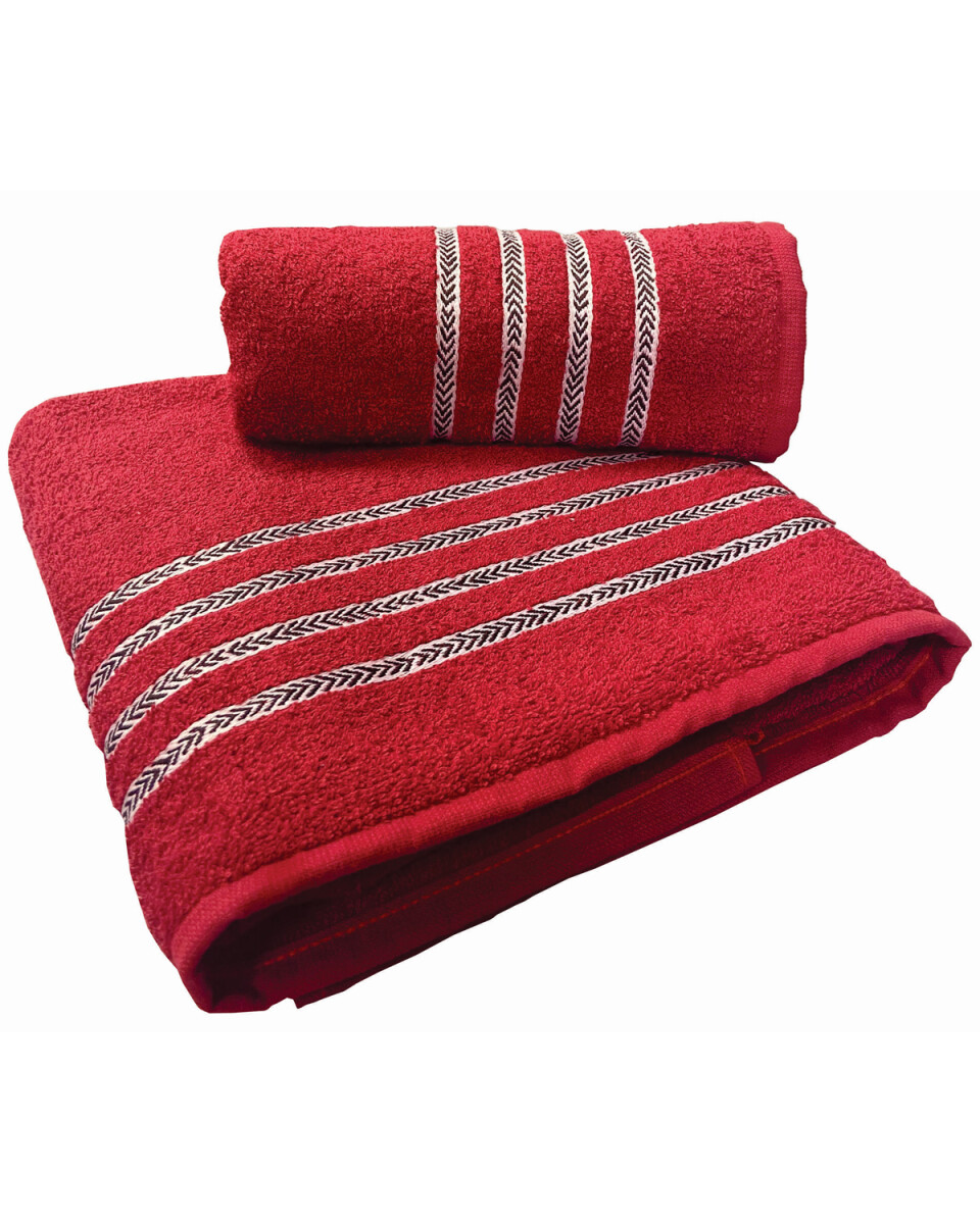 Juego de 2 toallas de baño Jacq Premium - Cereza 