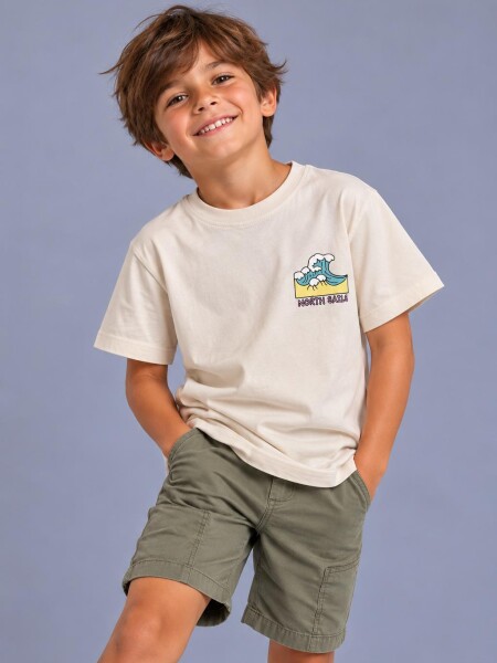 T-SHIRT N.SAILS 1516 M.C NIÑO enjo BEIGE