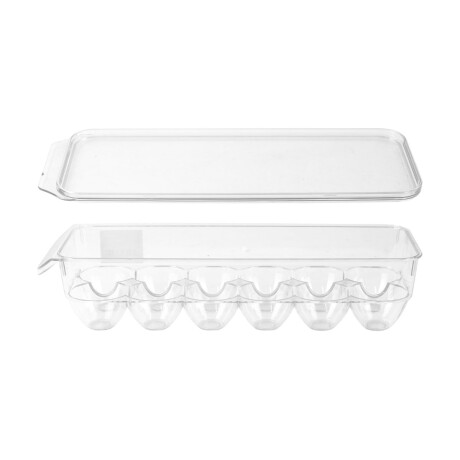 Huevera de acrilico con tapa para 12 huevos Huevera de acrilico con tapa para 12 huevos