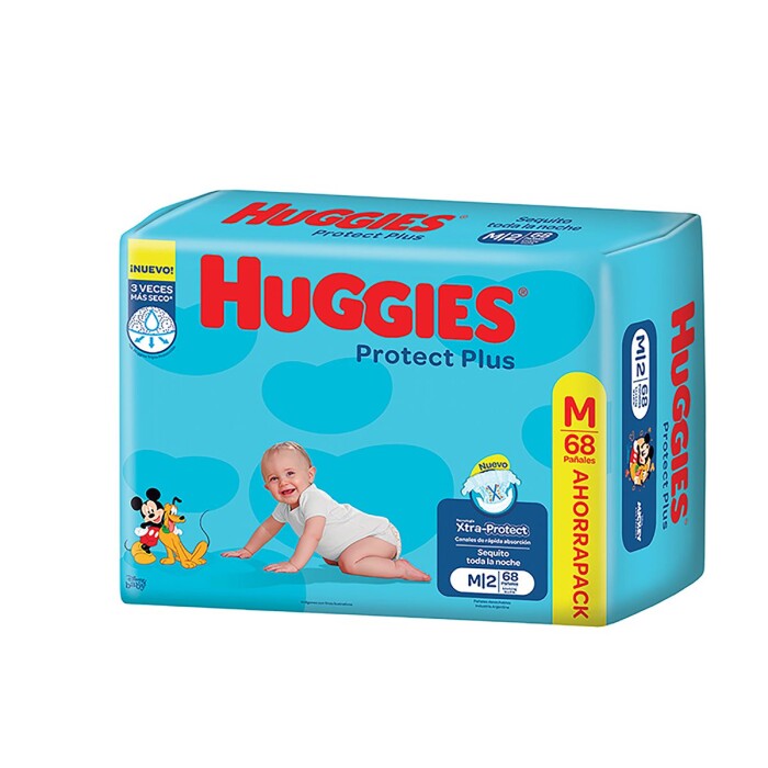HUGGIES PROTECT PLUS MEDIANO AHORRO NF P única