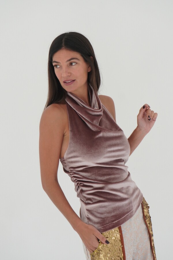 Top Arma Mortal Velvet Rosa Viejo