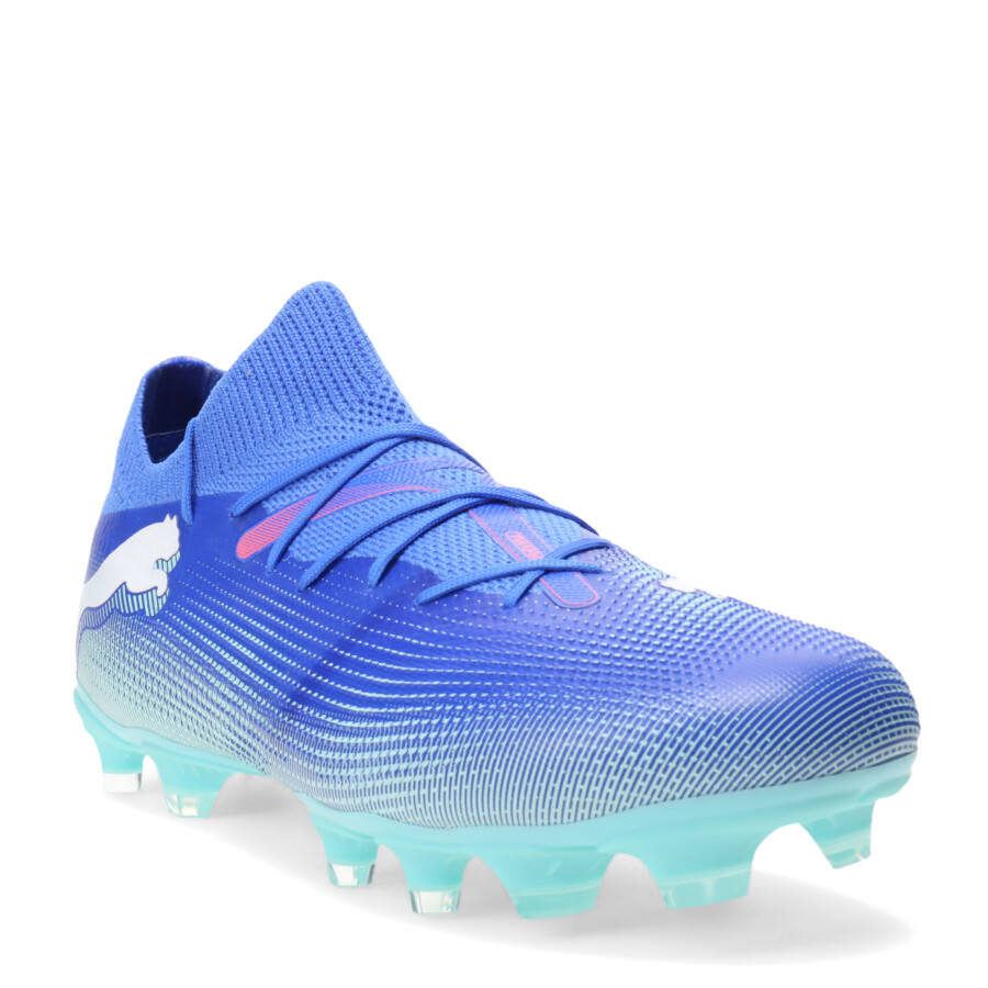 Championes Unisex Puma Fútbol 11 Future 7 Match Azul - Blanco - Verde Agua