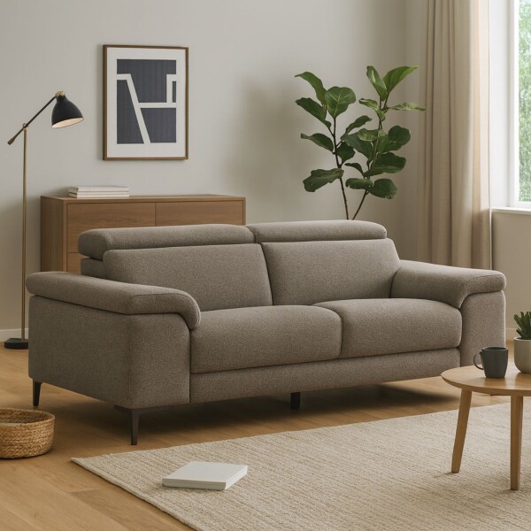 SOFÁ ELECTRICO TECH BEIGE - 3 CUERPOS