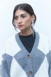 Cardigan rombos gris
