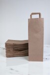 Pack x 50 - bolsa lisa 14x08x40 cm, para botella MADERA