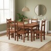 Juego De Comedor Lucia Plus 6 Sillas - Madera Oscuro