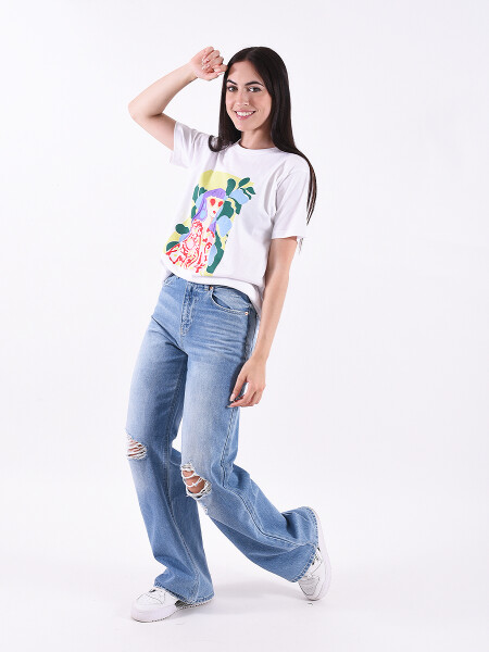 REMERA GOLDEN BLANCO