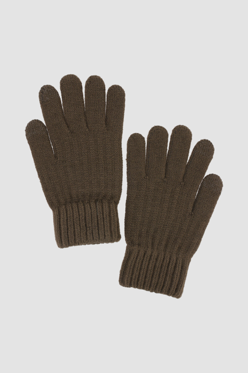 Guantes polar basic Marron
