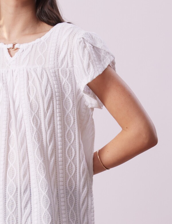 Blusa Labrada Det Metal CRUDO