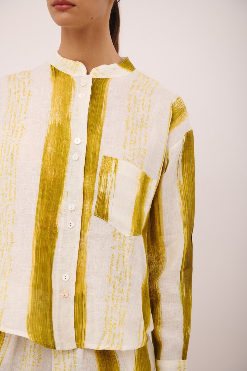CAMISA REMO PRINT Pistacho