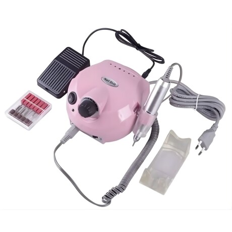 Torno Uñas Lumax 30000rpm Profesional Con Pedalera Rosado