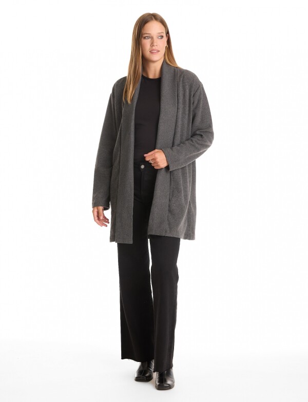 Cardigan Abierto Soft GRIS OSCURO