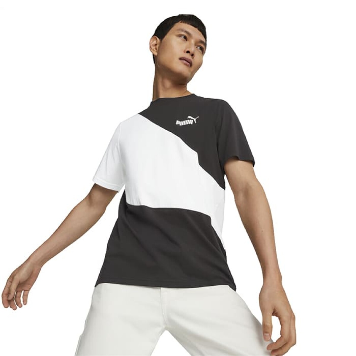 Remera Puma Power Cat de Hombre - 673380 01 - Negro-blanco 