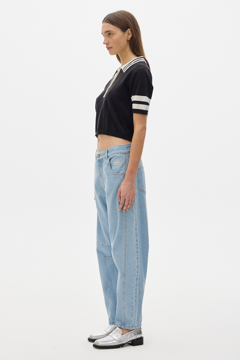 Jean Barrel Soft Baby Blue