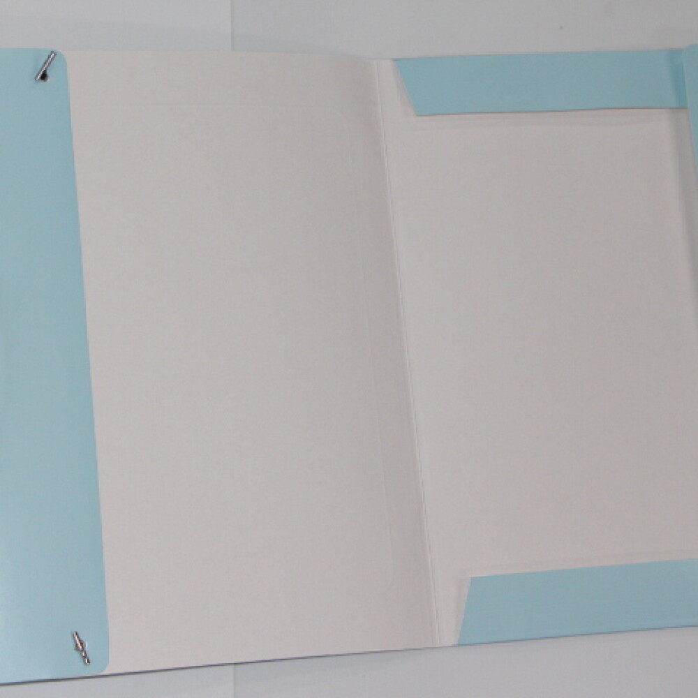 CARPETA DALI CON ELASTICO TAMAÑO OFICIO COLORES PASTELES COLOR CELESTE