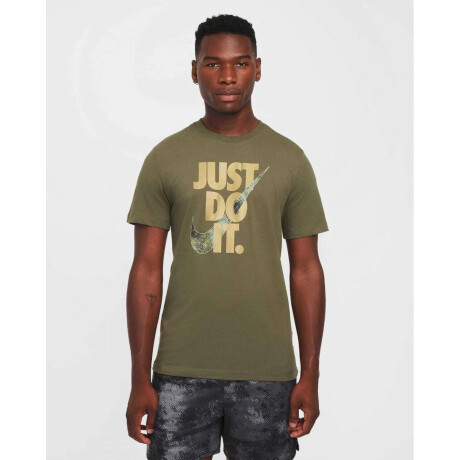 Remera Nike Dri-Fit Tee Camo Just do It de Hombre Verde