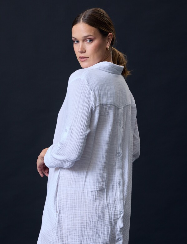 Vestido Algodon BLANCO