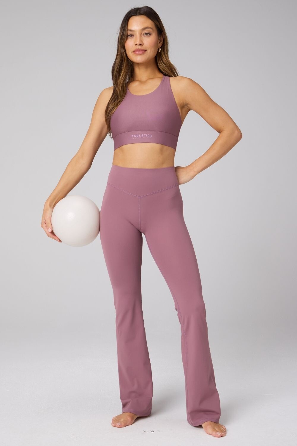Top No-Bounce High Impact Sports Bra Mujer Mushroom Mauve/Deja Vu