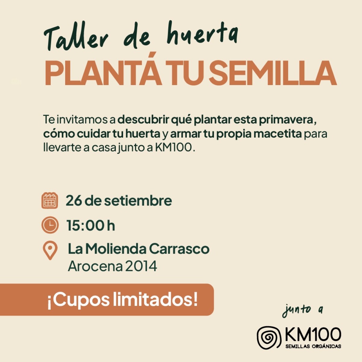 Inscripciones Taller de Huerta 
