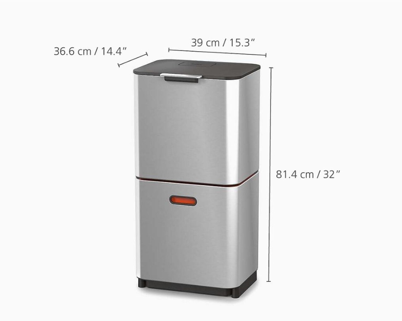 Papelera y reciclador Totem Max 60 L Joseph Joseph Papelera y reciclador Totem Max 60 L Joseph Joseph