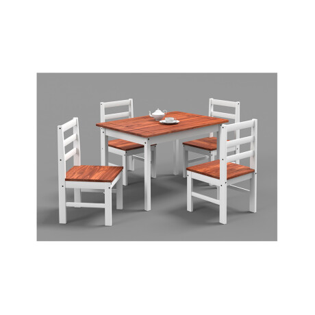 Juego De Comedor Bella 4 Sillas Uv Blanco Juego De Comedor Bella 4 Sillas Uv Blanco