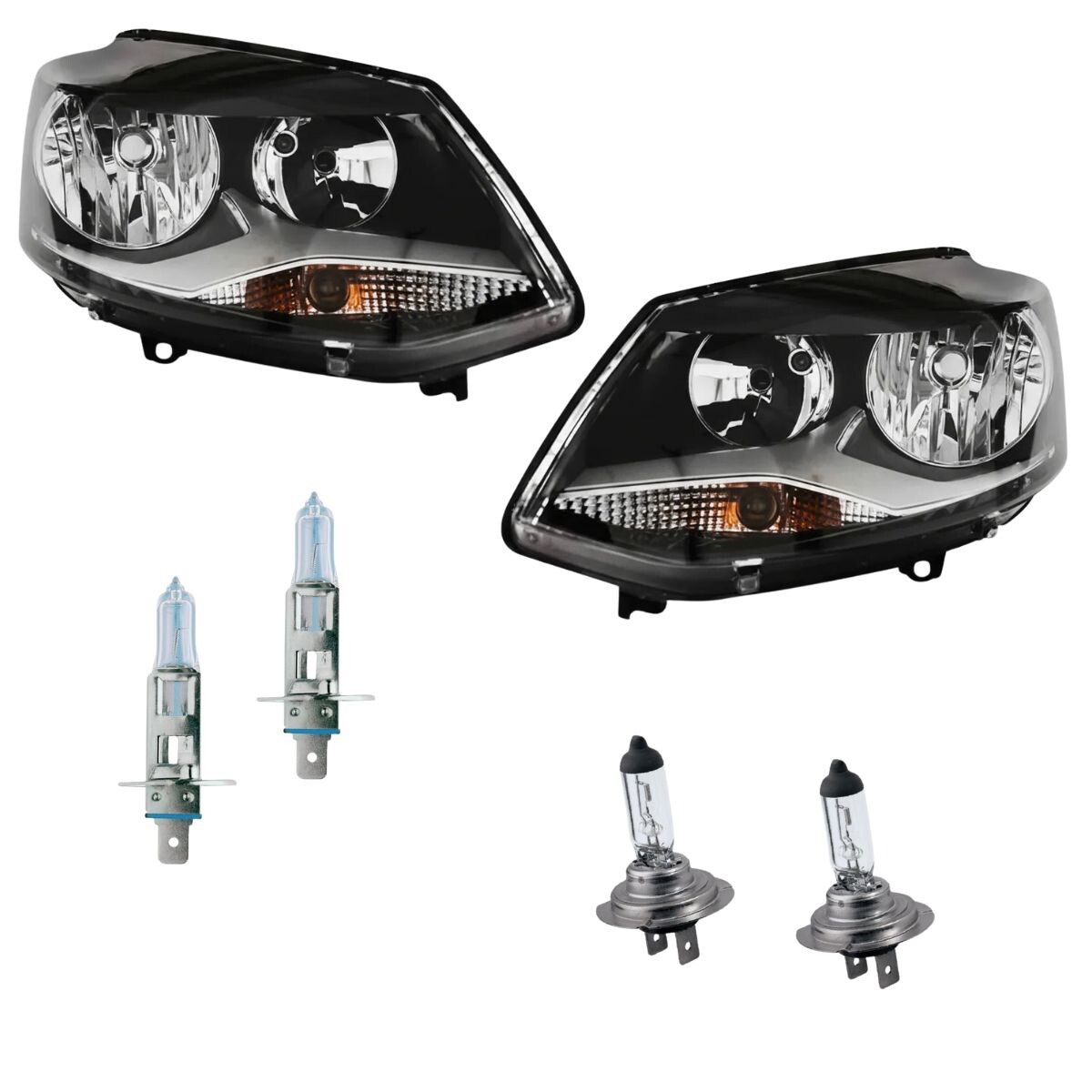 KIT DE SEMIOPTICAS DOBLE PARABOLA + LÁMPARAS 