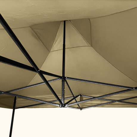 Gazebo 2x2mt Toldo Carpa Uv30 Impermeable Resistente Beige