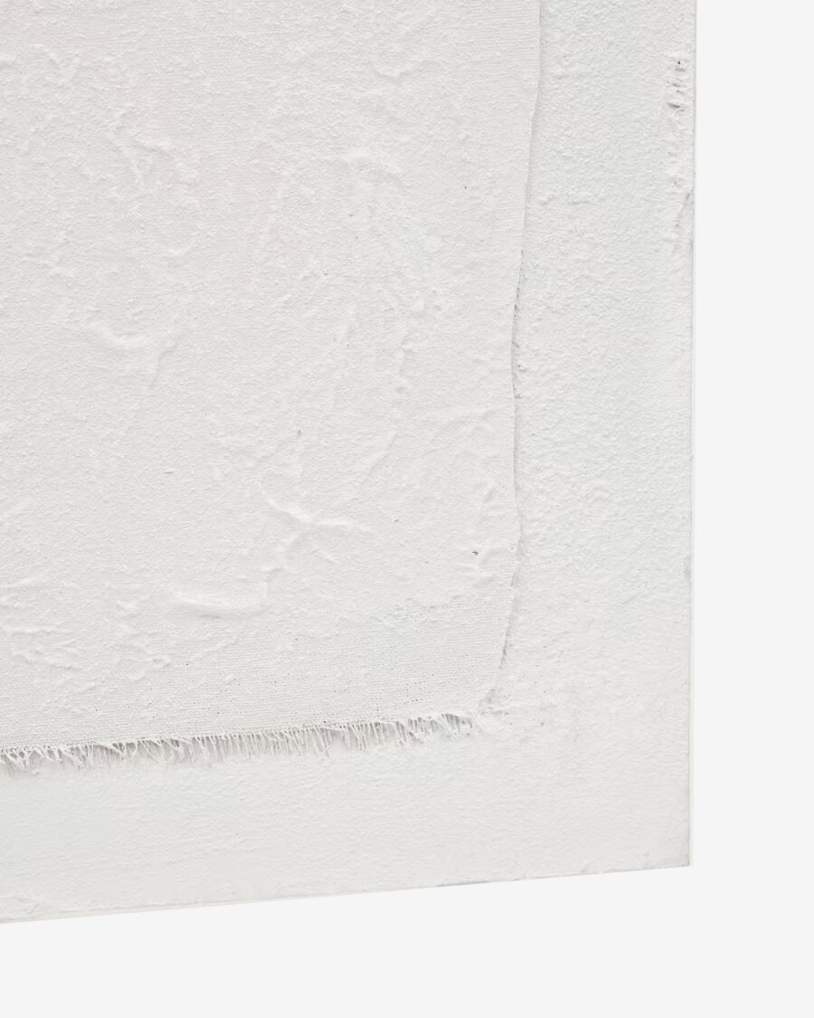 Lienzo Rodes de diseño abstracto texturizado en tonalidades blancas. Lienzo Rodes de diseño abstracto texturizado en tonalidades blancas.