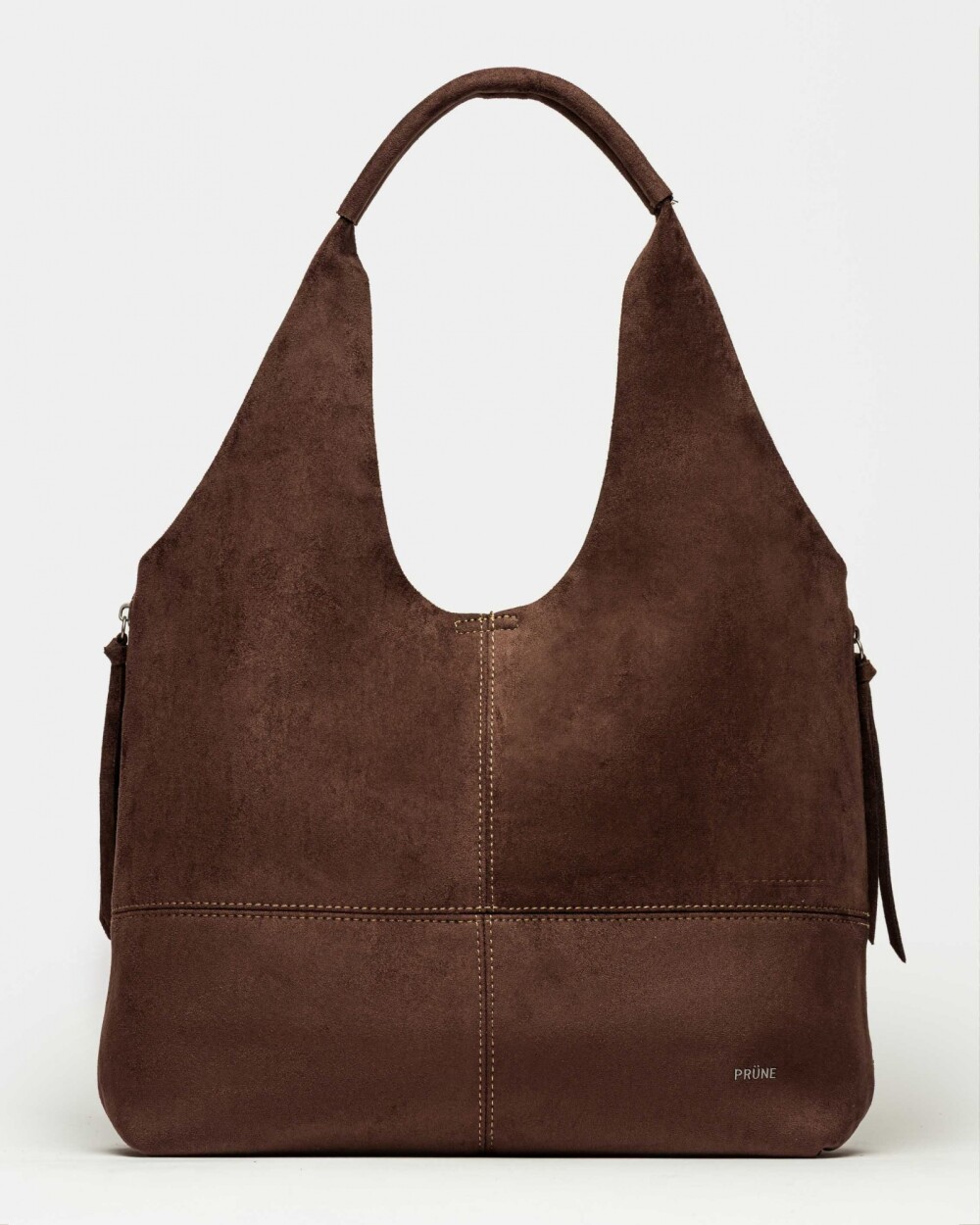 Shopper Amalfi en efecto gamuza Chocolate
