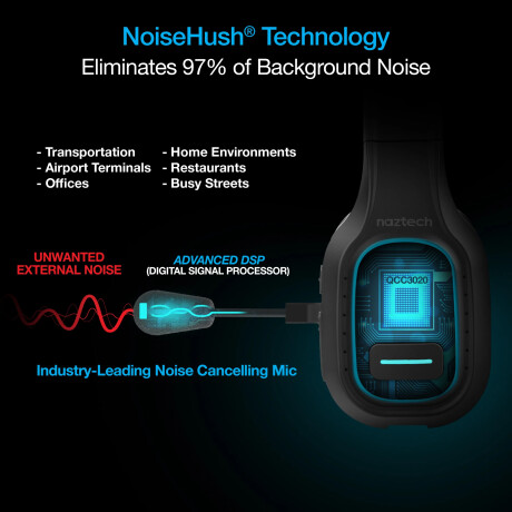 Naztech - Auriculares Inalámbricos NXT-700 Pro - Bluetooth. Batería Recargable. 001